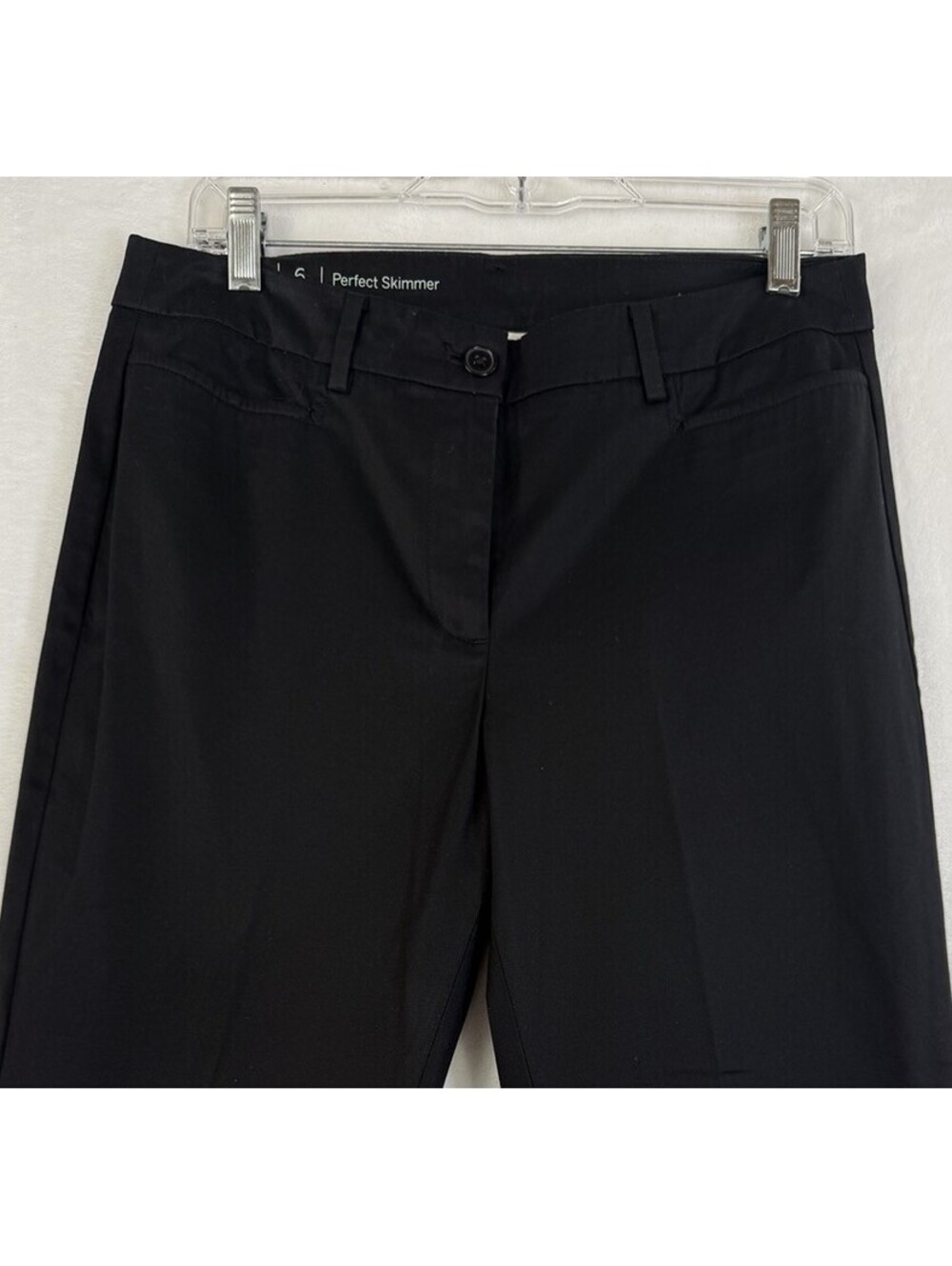 Talbots Perfect Skimmer Pants 6 Black Capri Womens